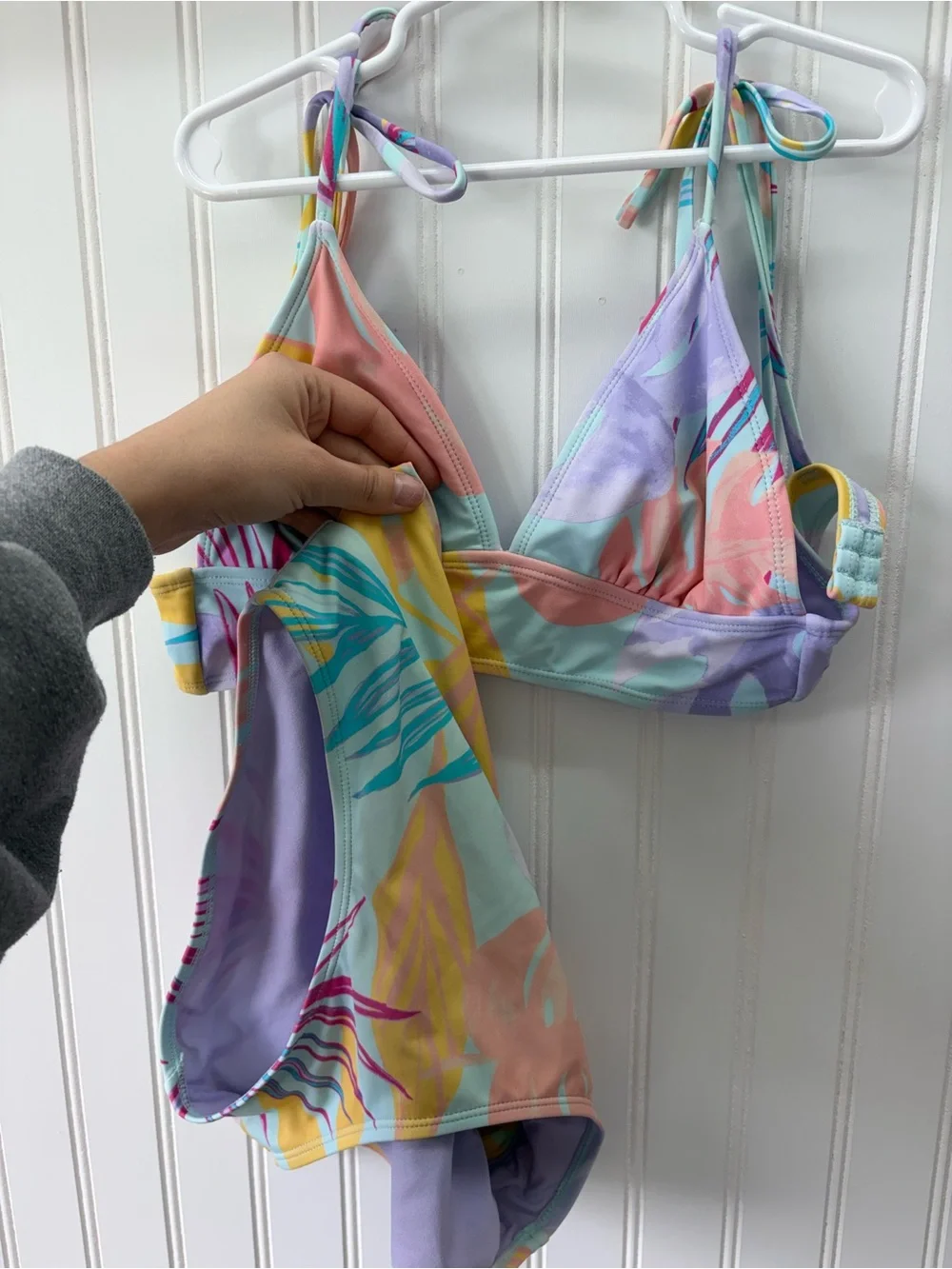 2 bikini swimsuit sets summer floral set and blue set size medium